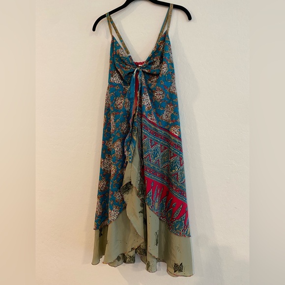 Boho Silk Dress - Picture 3 of 9